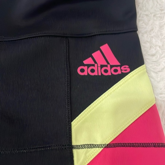 Adidas Women's Black and Pink Athletic Shorts - Picture 2 of 9